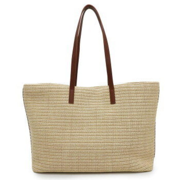 Saint Laurent Paris Tote Bag Raffia Leather Basket Tassel s - Picture 1 of 8
